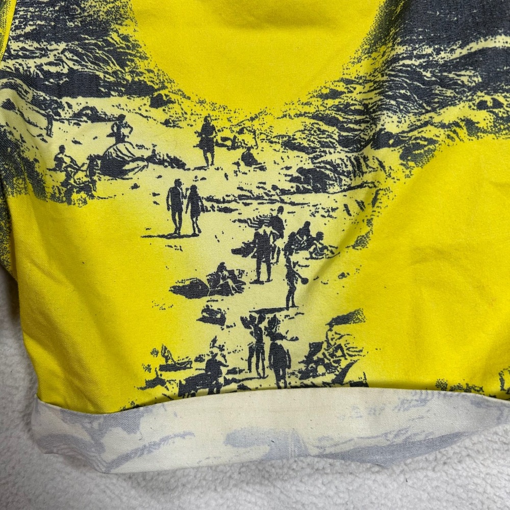 Nike Court Dri-FIT Shorts Mens Large Yellow Black Beach Graphic Print DV9111-731 - Picture 3 of 7